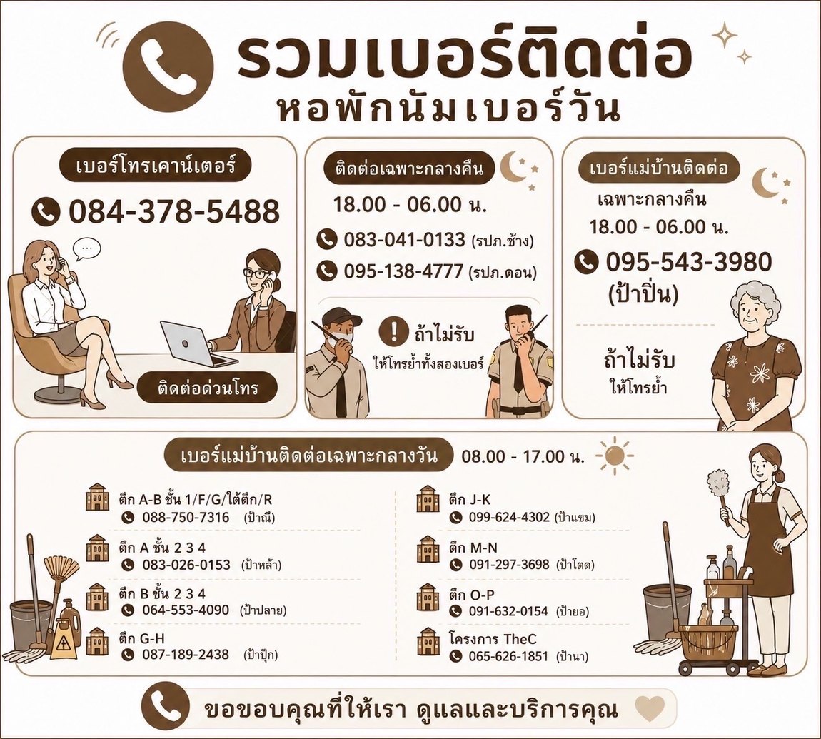 คำถามที่พบบ่อย (FAQ) · เวลาทำการและการติดต่อ